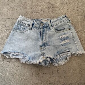 PacSun Light Blue Ripped Jean Shorts